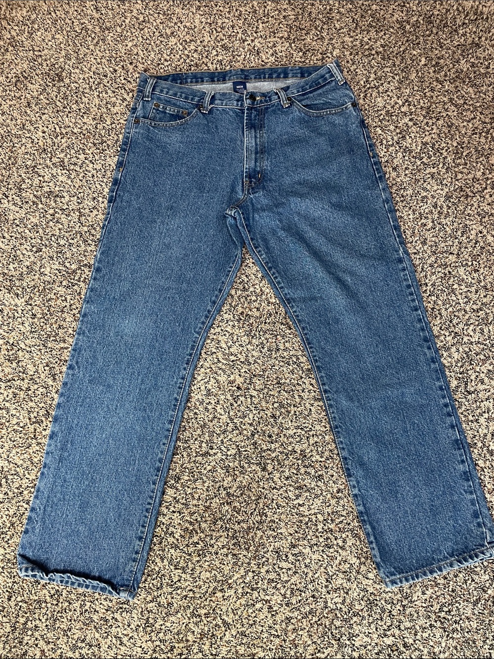 Classic Men's Blue Straight-Leg Work Jeans Size 36X30 | EUC - Picture 1 of 6